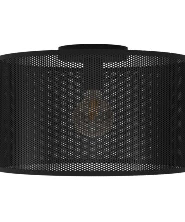 EGLO Plafoniera MANBY con struttura  in acciaio, finitura nero d. 45