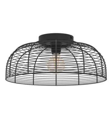 EGLO Plafoniera RINROE con struttura  in acciaio nero D. 45 cm