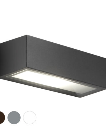 PROMOINGROSS PATHIO Lampada da parete  in alluminio e vetro satinato   L. 26 cm