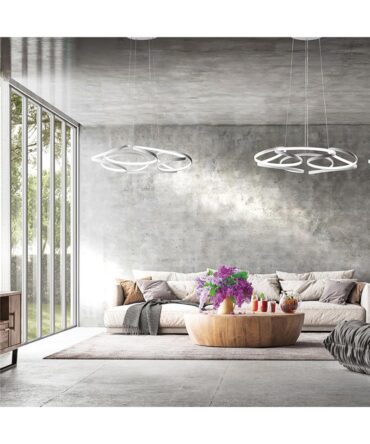 PROMOINGROSS FLOWER S50 Sospensione led metallo bianco L. 50 cm