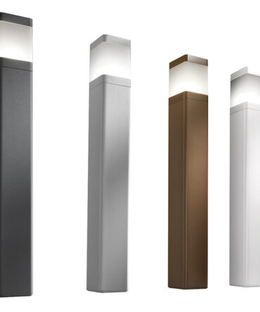 PROMOINGROSS FROST 55 Paletto da esterno  in alluminio e metacrilico satinato H. 55 cm