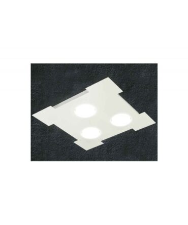 PROMOINGROSS ATENE Q35 Plafoniera quadrata   metallo bianco L. 35 cm