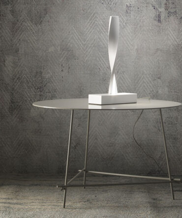 PROMOINGROSS TWIST T33  Lampada da tavolo led metallo bianco H. 33 cm