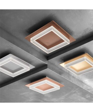 PROMOINGROSS SQUARE Q35  Plafoniera led metallo bianco L. 35 cm