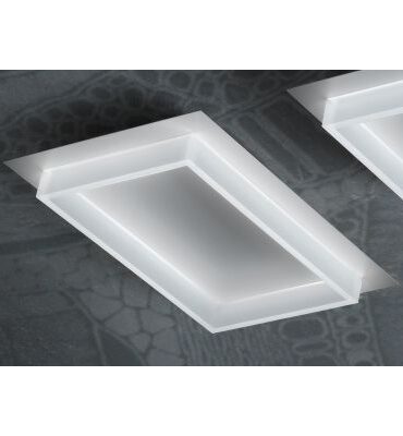 PROMOINGROSS SQUARE R50  Plafoniera led metallo bianco L. 50 cm