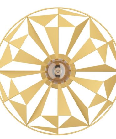 EGLO Plafoniera CASTANUELO con struttura  in aciaio finitura oro,   D. 42,5 e H. 10 cm