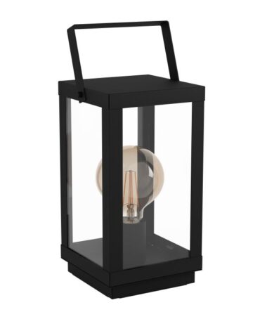 EGLO Lampada da tavolo BRADFORD 1 con struttura  in acciaio nero e vetro finitura chiara