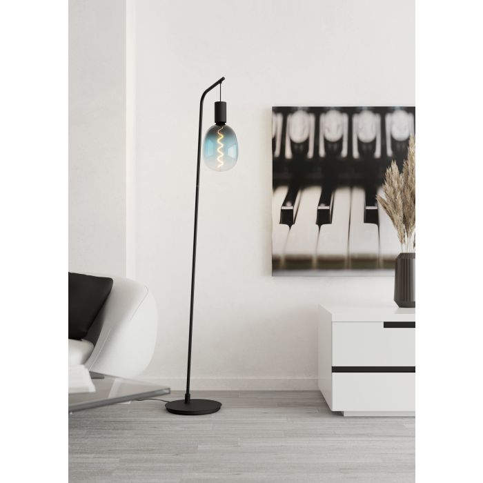 EGLO Piantana CRANLEY con struttura in acciaio nero H. 170