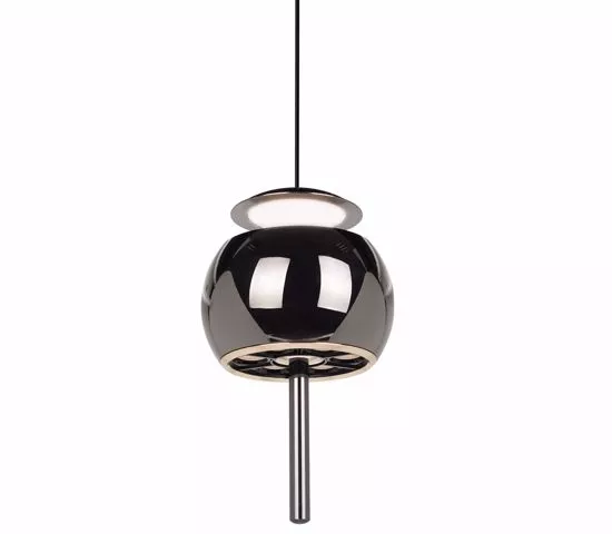 MANTRA ROLLER Lampada da sospensione nero a 1 luce D. 9,6 cm