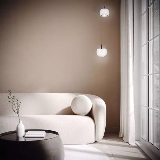 MANTRA ROLLER Lampada da sospensione bianco