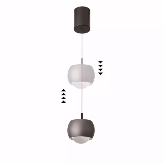MANTRA ROLLER Lampada da sospensione nero