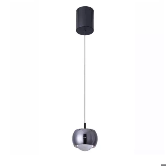MANTRA ROLLER Lampada da sospensione cromo nero