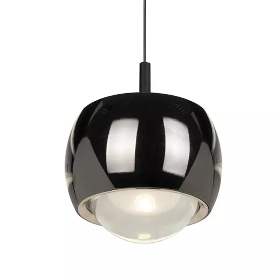 MANTRA ROLLER Lampada da sospensione cromo nero