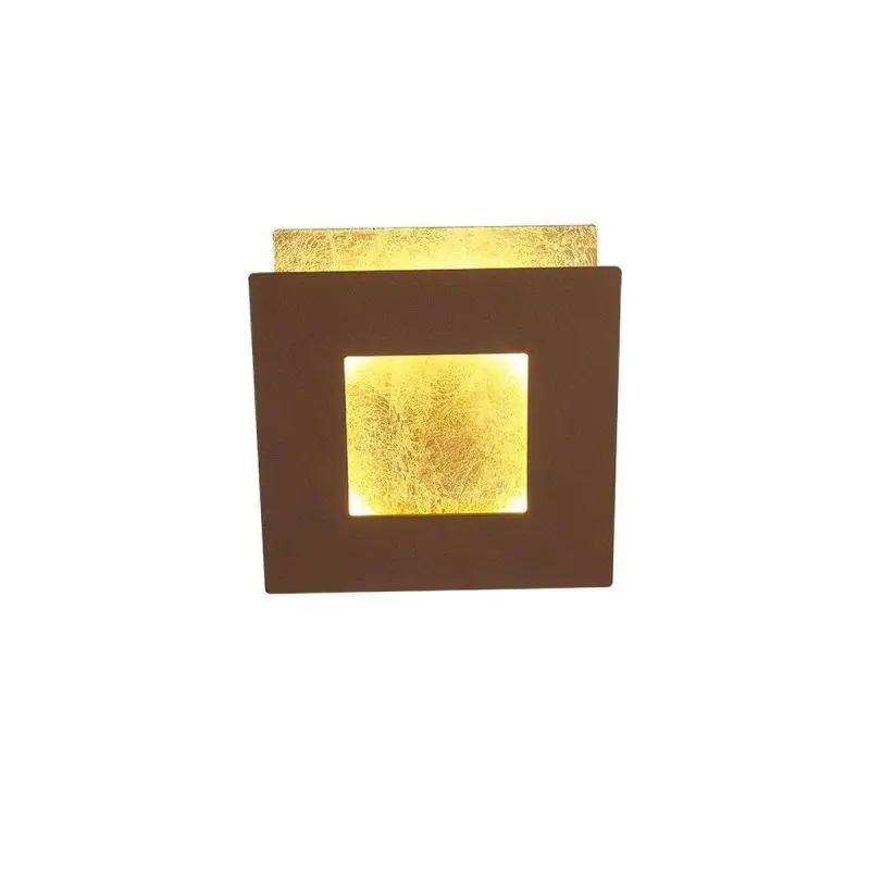 MANTRA DALIA Lampada da parete corten e oro L. 18 cm