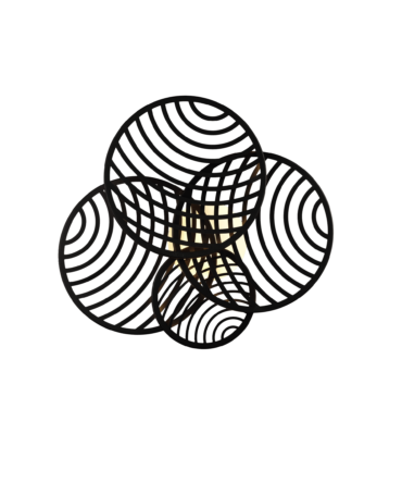 MANTRA COLLAGE  PLafoniera  a 4 moduli L. 63,5 cm L.69,5 cm