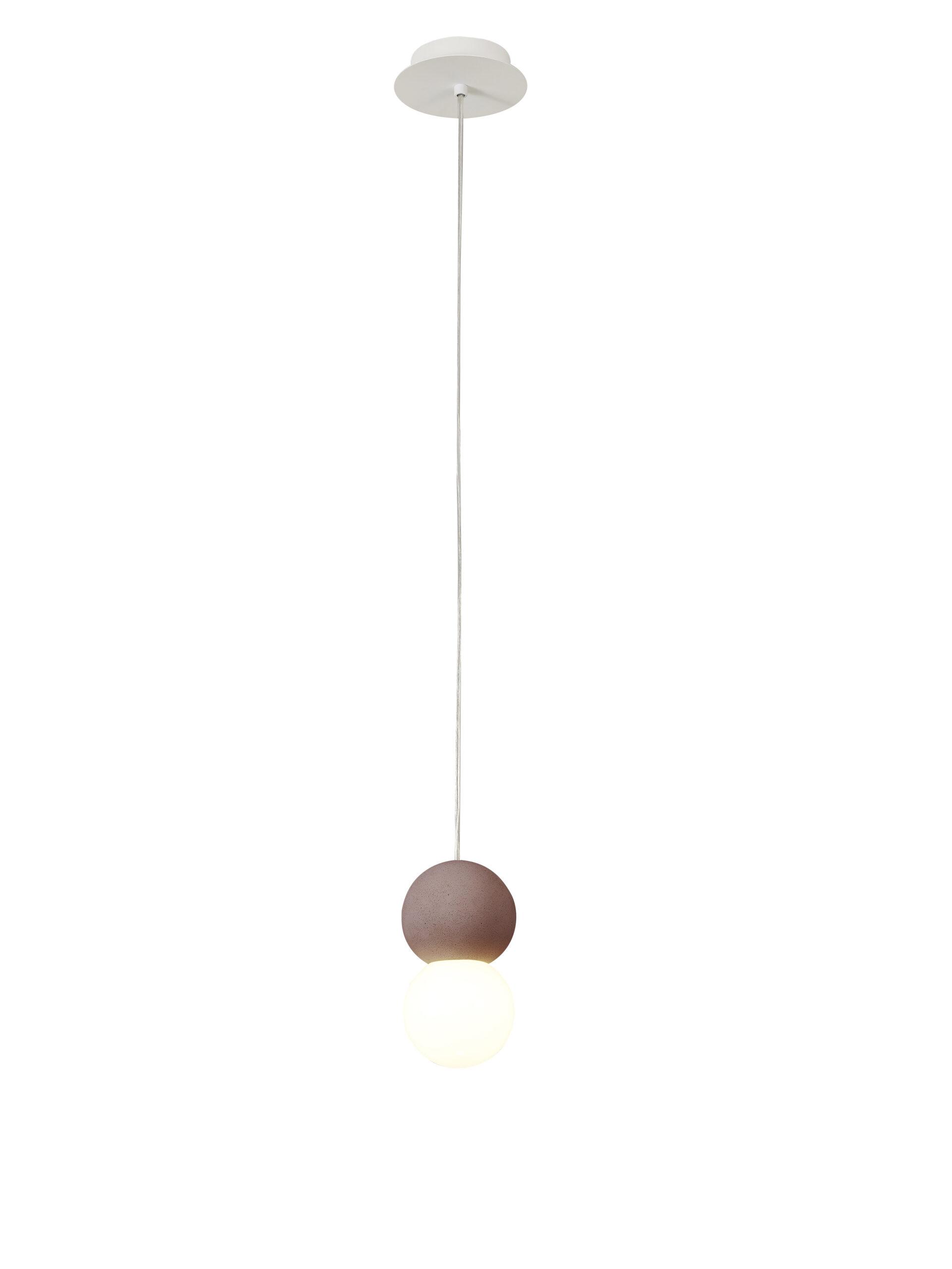 MANTRA GALAXIA Sospensione a 1 luce rossa D. 12 cm H. 210 cm
