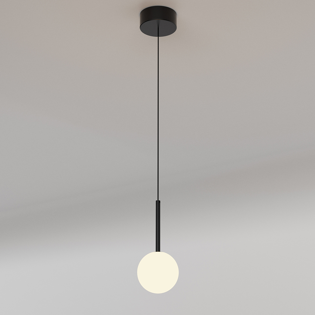 MANTRA CELLAR Sospensione nero a 1 luce D. 10 cm H. 170 cm