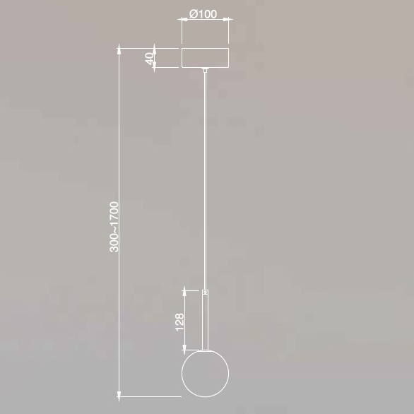 MANTRA CELLAR Sospensione nero a 1 luce D. 10 cm H. 170 cm