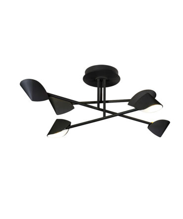 MANTRA CAPUCCINA  Plafoniera media a 6 luci nero D. 90 cm H. 29,2 cm