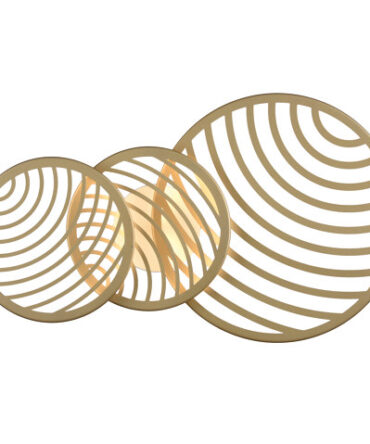 MANTRA COLLAGE  PLafoniera  a 3 moduli oro L. 68,5 cm L.40 cm