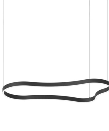 IDEAL LUX WAVES Sospensione  con finitura nera L. 125,4 cm