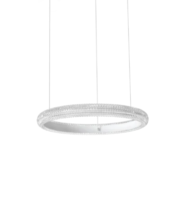 IDEAL LUX MIRACLE Sospensione  con finitura bianca D. 40- H. 218 cm