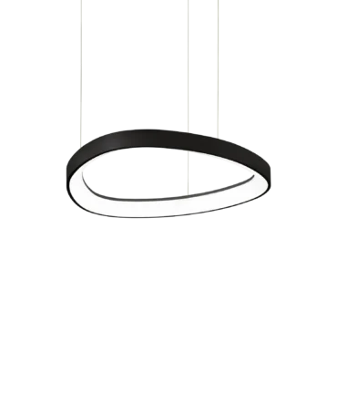 IDEAL LUX GEMINI Sospensione  con finitura nera L. 42,5 cm