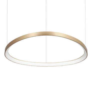 IDEAL LUX GEMINI Sospensione  con finitura ottone L. 99,5- H. 205 cm