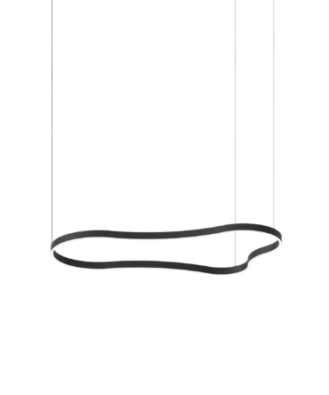 IDEAL LUX WAVES Sospensione  con finitura nera L. 155,6 cm