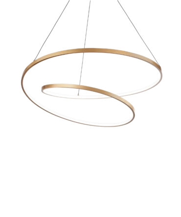 IDEAL LUX OZ Sospensione  con finitura ottone D. 80- H. 224 cm