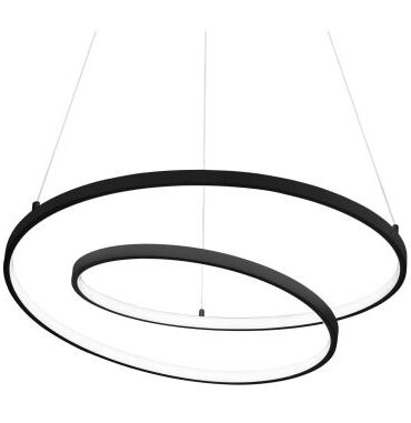 IDEAL LUX OZ Sospensione con finitura nera D. 60- H. 215 cm