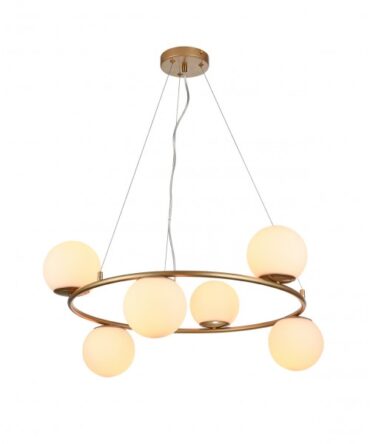 SMARTER Sospensione BOWLING oro opaco  a 6 luci D.70 cm