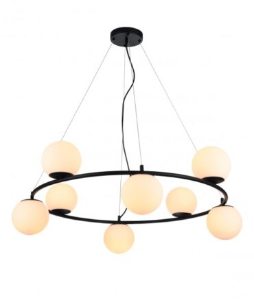 SMARTER Sospensione BOWLING nero opaco  a 8 luci D.88 cm
