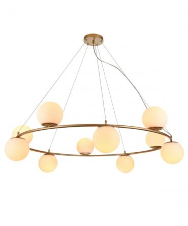SMARTER Sospensione BOWLING oro opaco  a 10 luci D.108 cm