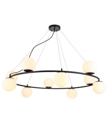 SMARTER Sospensione BOWLING nero opaco  a 10 luci D.108 cm