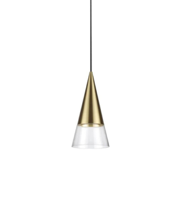IDEAL LUX CONO Sospensione  a 1 luce ottone - D. 15 cm