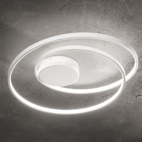 IDEAL LUX OZ Plafoniera con finitura bianco 4000 K - D. 60- H. 18 cm