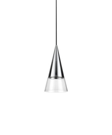 IDEAL LUX CONO Sospensione  a 1 luce cromo - D. 15 cm
