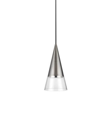 IDEAL LUX CONO Sospensione  a 1 luce nickel - D. 15 cm