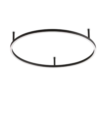 IDEAL LUX ORACLE SLIM  Plafoniera  nera  2700 K - D. 70