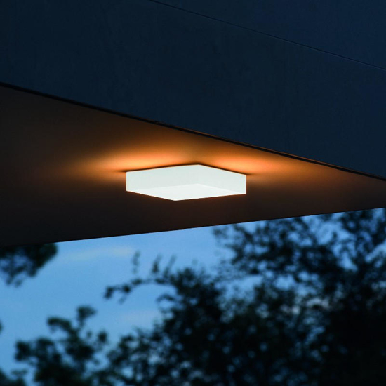 IDEAL LUX SNOW Lampada a soffitto con finitura bianca-3000K - L. 25 cm