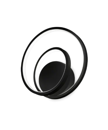 IDEAL LUX OZ Applique con finitura nera  4000 K- D. 30 cm