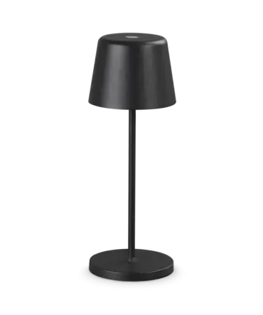 IDEAL LUX CUTE Lampada a batteria ricaricabile da tavolo  con finitura nera