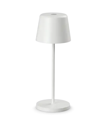 IDEAL LUX CUTE Lampada da tavolo a batteria ricaricabile  con finitura bianca