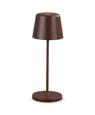 IDEAL LUX CUTE Lampada da tavolo a batteria ricaricabile  con finitura coffee