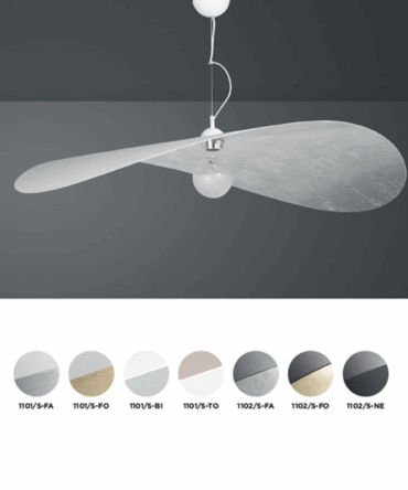 PADANA LAMPADARI  Sospensione  ANNI 50 con finitura bianca - D. 115X80 cm