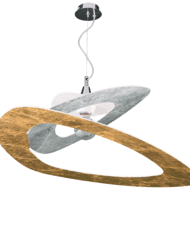 PADANA LAMPADARI  Sospensione TRIA  con finitura foglia oro o argento o mix