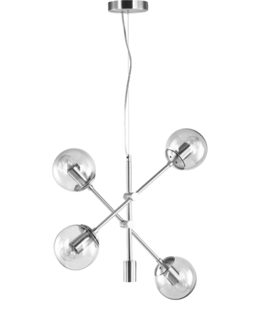 PADANA LAMPADARI  Sospensione GIOKO metallo finitura bianca o nera a 4 luci