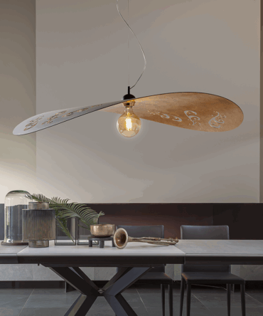 PADANA LAMPADARI Sospensione ANNI 60 diffusori alluminio sagomato