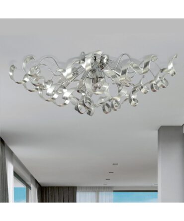 PADANA LAMPADARI Plafoniera piccola TRUDY SPECIAL metallo cromo e vetro decorato